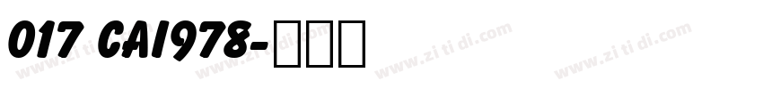 017 CAI978字体转换